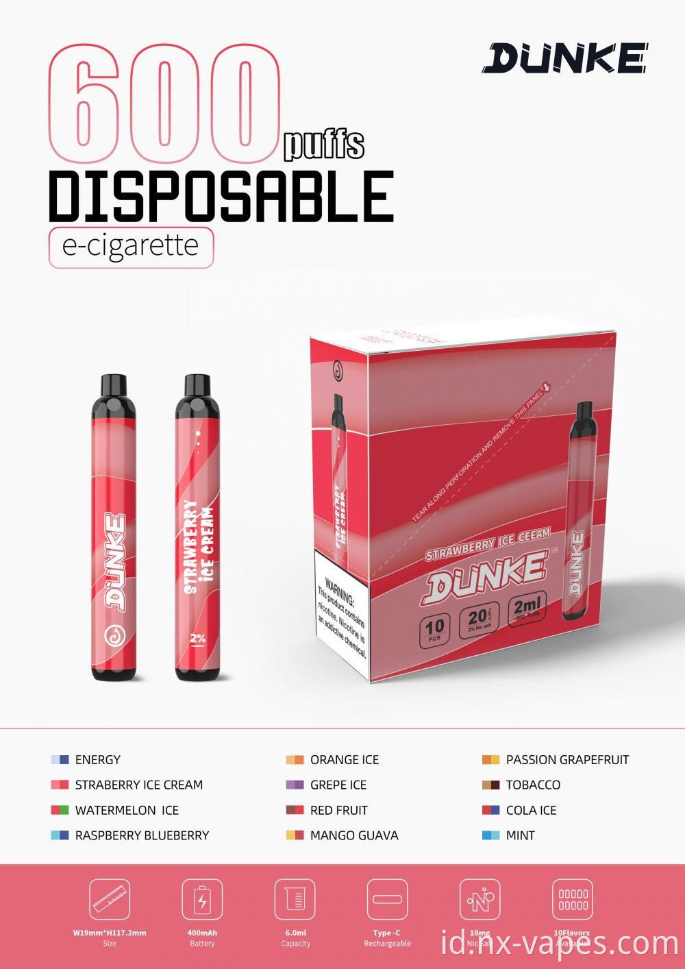 DUNKE AMO 600 Puffs 一次性 电子烟 5 jpg Dunke Amo 600 Puffs 一次性电子烟 5 Jpg
